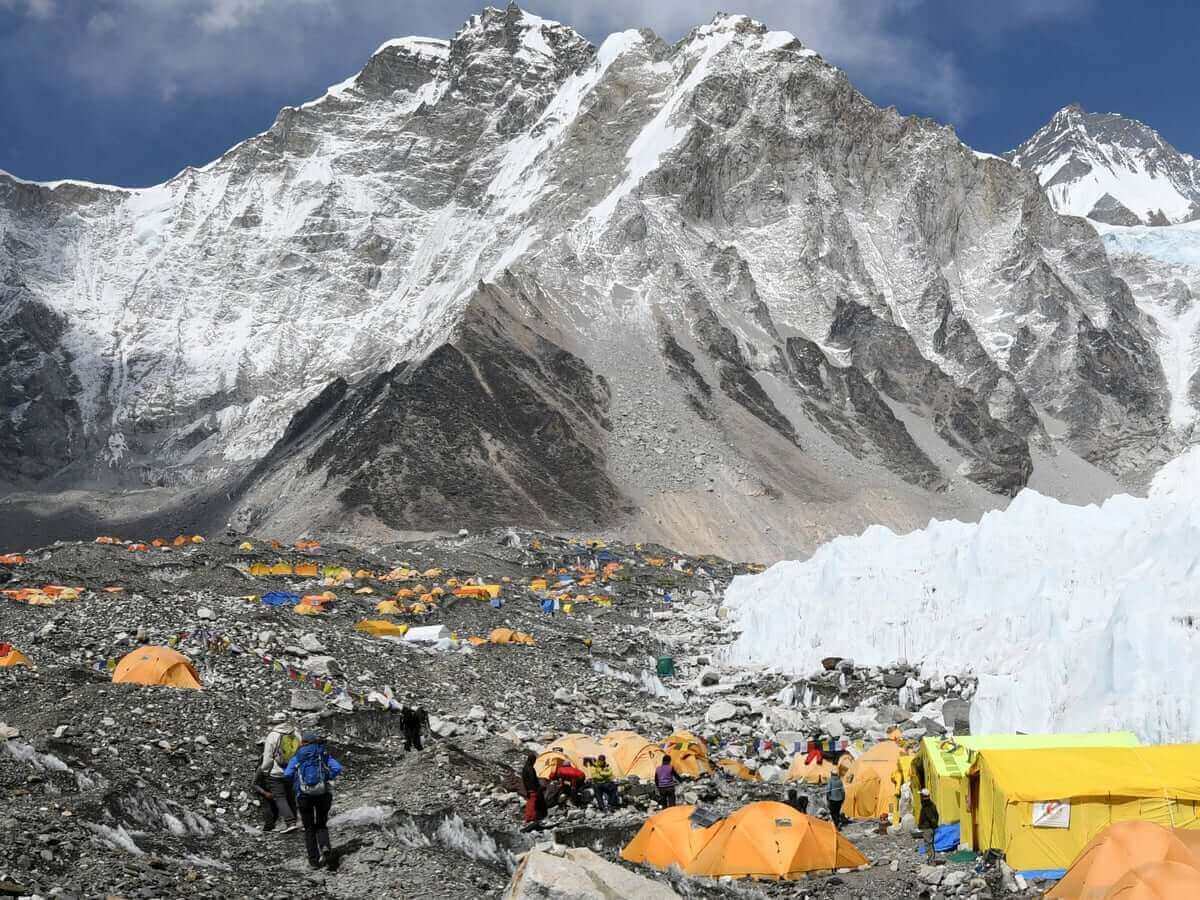 Flags at everest trek