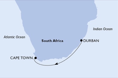 Durban,Cape Town cruise