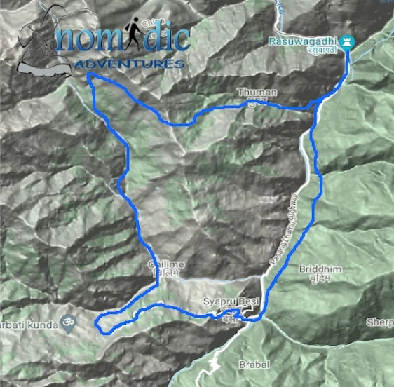 Tamang Heritage Trek Map